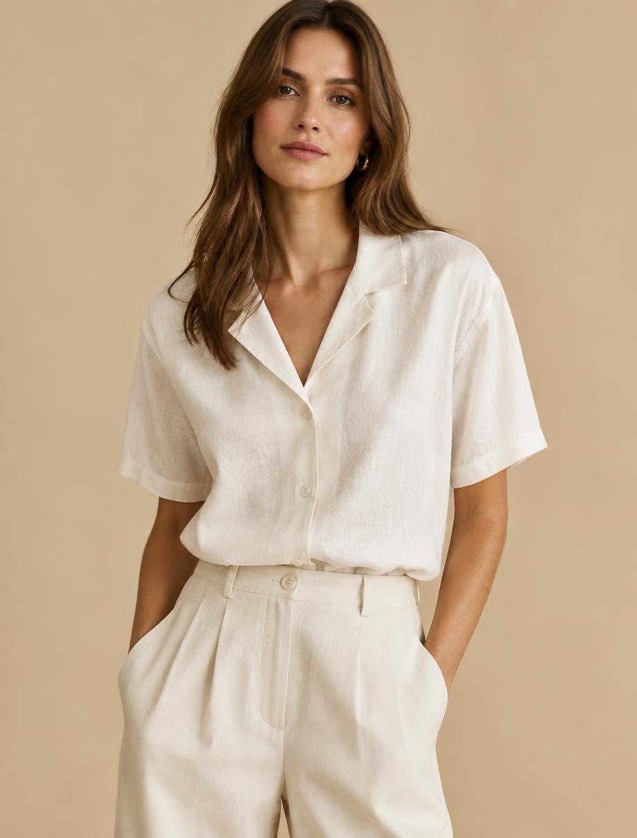 Riviera Linen Camp Shirt