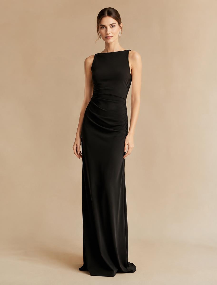Noir Column Gown