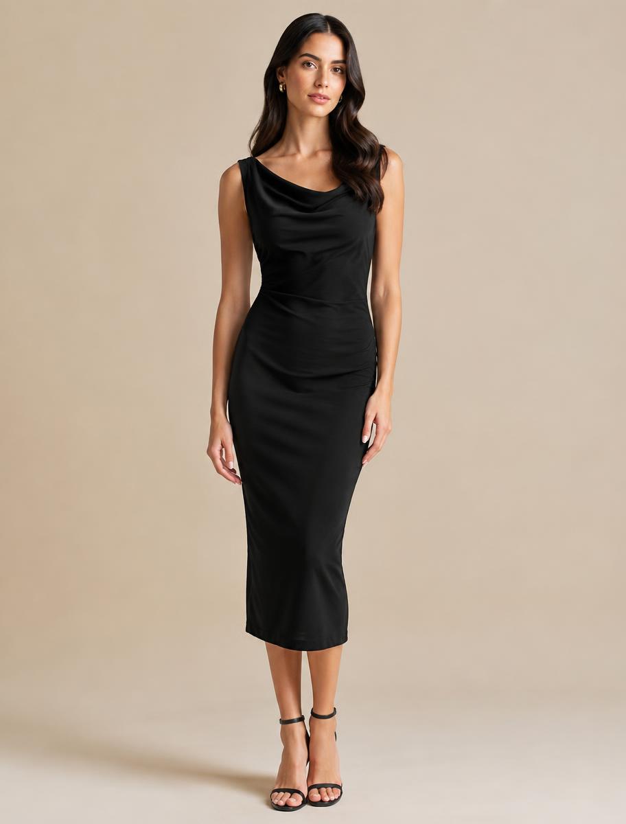 Rooftop Crepe Midi Dress