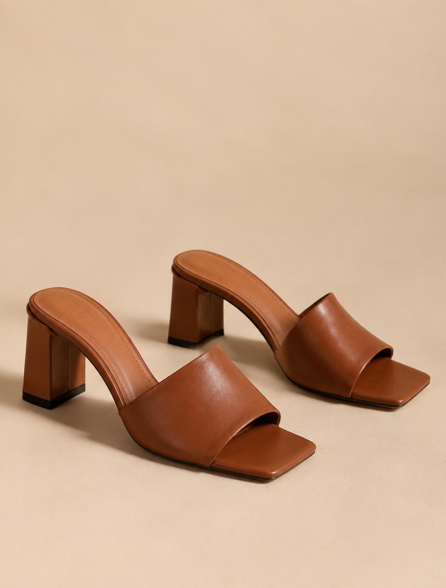 Square-Toe Block Mule