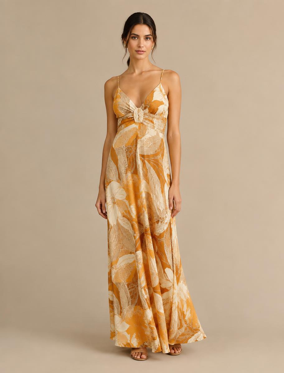 Sol Printed Silk Maxi
